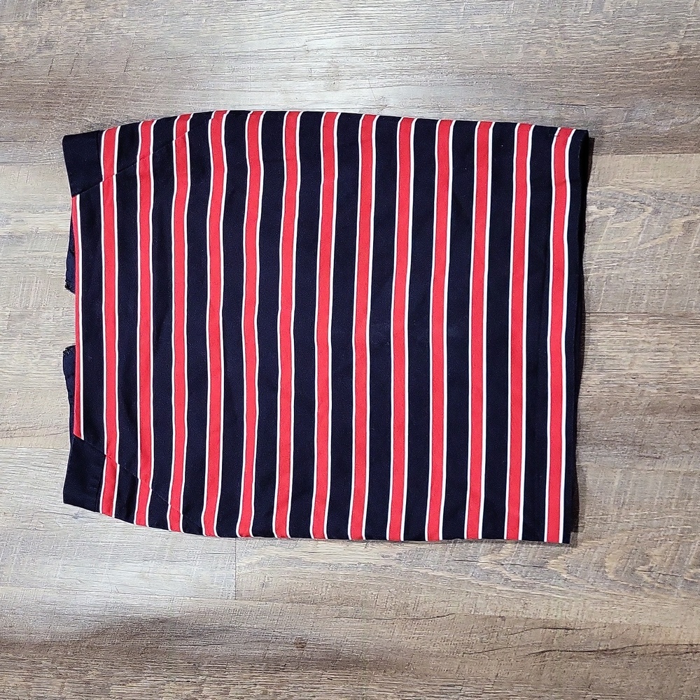 4/$25 The Limited Mini Pencil Skirt Red White Blue Striped Size 4